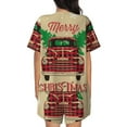 thumbnail image 6 of Rateoe Christmas Vintage Red Truck Pattern Women's Short-Sleeved Pajama Set - 2 Piece Soft and Lightweight Sleepwear Set-Medium, 6 of 7