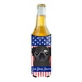 thumbnail image 2 of Carolines Treasures God Bless American Flag with Black Pug Michelob beverage Insulator for slim cans Slim Can, 2 of 3