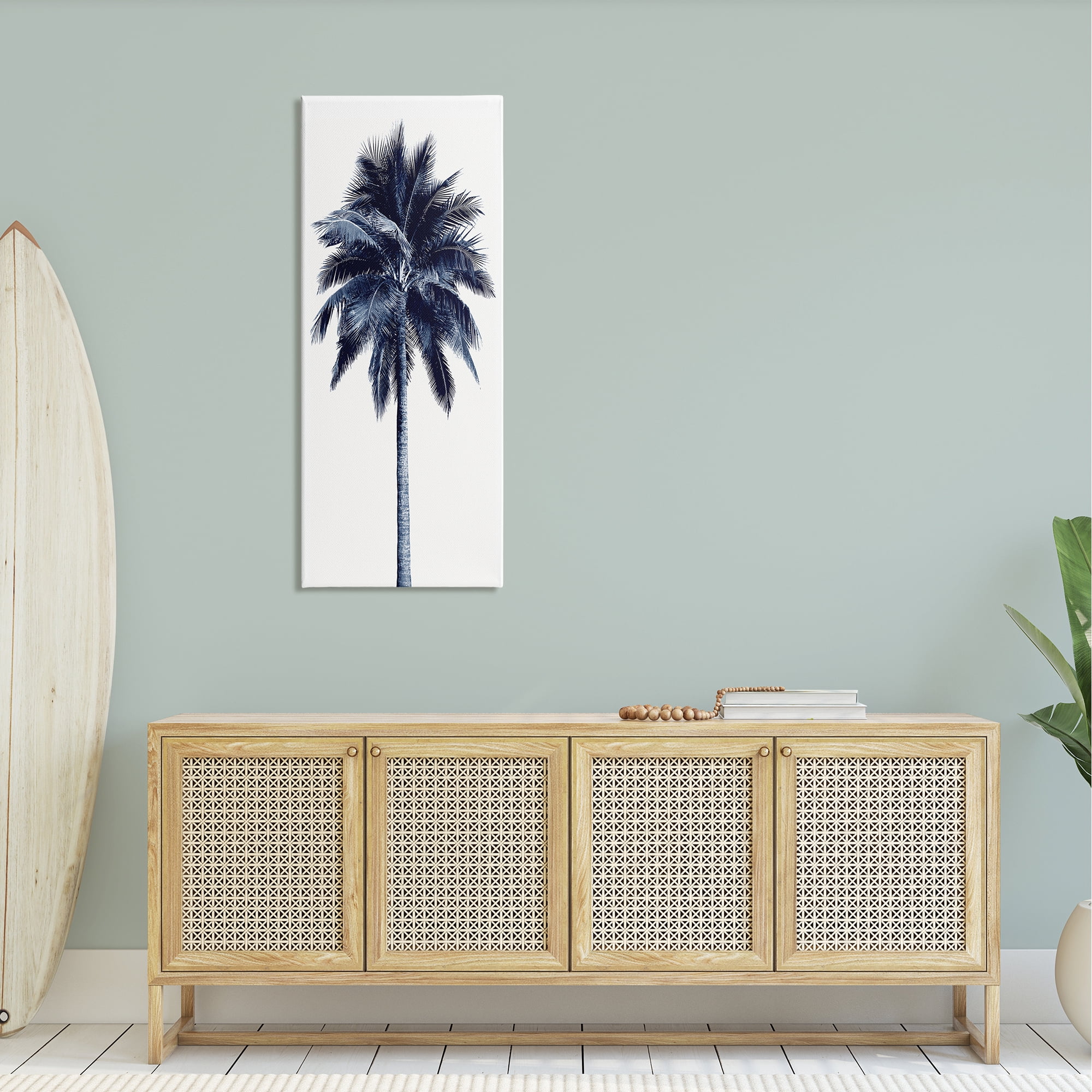 Stupell Industries Modern Palm Tree Plant Leaves Cropped Photography Canvas Wall Art, 20 x 48, Design by Devon Davis
