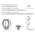 thumbnail image 6 of Mainstays Double Metal Cage Curtain Rod, 5/8 in. & 3/4 in., 25-84 in., Satin Nickel, 6 of 7
