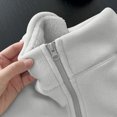 thumbnail image 6 of CHGBMOK Women Fleece Jacket Stand Collar Long Sleeve Full Zip Lightweight Coat Casual Loose Fit Outerwear with Pockets, 6 of 6