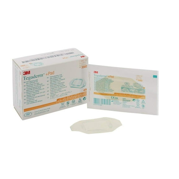 3M™ Tegaderm™  Pad Film Dressing with Non-Adherent Pad, 3582, 50 count