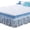 Blue, variant on Lace Bed Skirt, Wrap Around Bed Skirt Ruffle Bed Skirt with Adjustable Elastic Band, Dust Cover Ruffle Split Corners Bed Sheets Cover, 15.75" Drop (Green)
