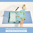 thumbnail image 5 of 2 Pack Pencil Bag 9.84x6.1 Inch 3-Ring Page Turning Folder Zipper Pencil Case Pencil Bag Page Turning File BagLovely Bee, 5 of 6