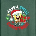 thumbnail image 3 of SpongeBob SquarePants - Have A Swell Christmas - Women's Lightweight French Terry Long Sleeve Shirt, 3 of 6