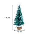 thumbnail image 4 of 32 árboles de Navidad en miniatura de sisal esmerilado, pinos nevados y árboles de cepillo de botella con bases de madera., 4 of 7