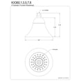 thumbnail image 3 of Kingston Brass KX368 Dual Setting Adjustable Showerhead, Satin Nickel, 3 of 3