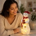 thumbnail image 7 of Ywbawe Light Up Resin Snowman Christmas Ornament Night Light Tabletop Figurine for Holiday Decor, 7 of 7