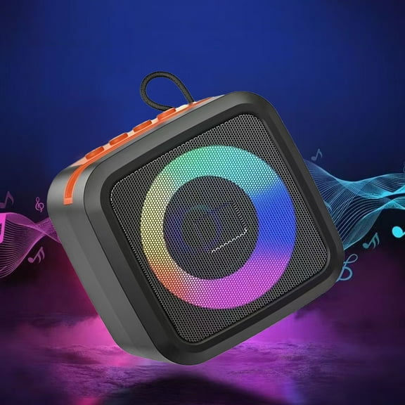 Kraoden RGB Bluetooth Speaker 5.3, High Battery, Low Latency, Wide Area Sound, Multifunctional Portable Audio for Parties and Gaming, Wireless Speaker