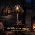 thumbnail image 4 of SWAIFDEE Large Metal Lamp Shade Octagonal Lotus Lampshade 6x17x11in Antique Bronze Gold Interior Spider Fitter for Table Floor Lamps Replacement, 4 of 11