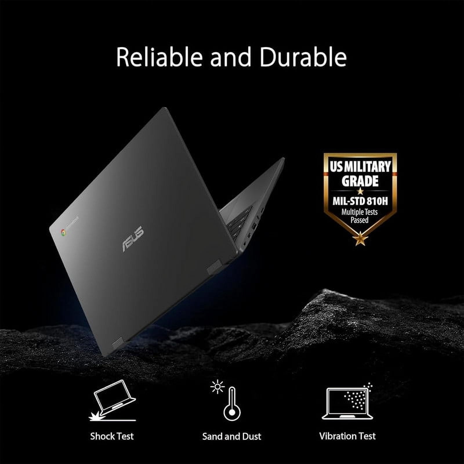 ASUS Chromebook CM1402 14" FHD Laptop,MediaTek Kompanio 520,4GB LPDDR4x-3600 MHz RAM,320GB Storage(64GB eMMC+256GB Micro SD),HD Webcam,WiFi 6,Bluetooth,Chrome OS,Gravity Gray