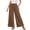 Brown, variant on Kelon Women's Casual Pants, Women Elastic High Waisted Wide Leg Pants Casual Loose Boho Palazzo Crochet Panel Trousers 2026 Women's Clothing, S