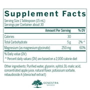 Genestra Brands Magnesium Glycinate Liquid | Supports Normal Muscle Function and Helps Metabolize Carbs, Protein, and Fat* | 15.2 Fl Oz | Apple Pomegranate Flavor