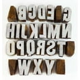 thumbnail image 3 of Alphabet Text Wood Stamps Block Hand Craved Printing Blocks Textile Stamp India, 3 of 4