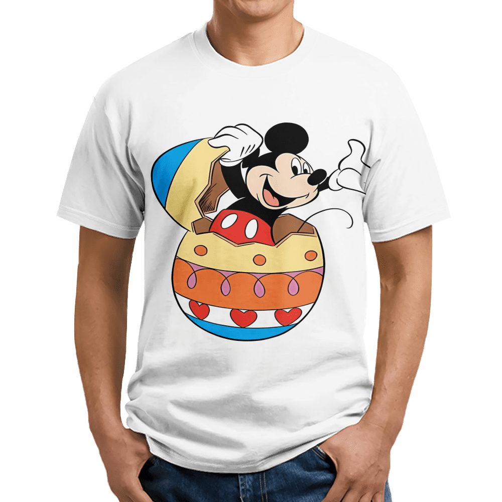 Mickey Mouse Print Lilo & Stitch Graphic Toddler And Youth Short Sleeve
