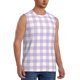 thumbnail image 2 of Fotbe Purple Checkboard Men's Camiseta sin Mangas Estampada para Hombres, Playera Casual para Gimnasio, Entrenamiento, Playa-3X-Large, 2 of 7