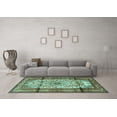 thumbnail image 3 of Ahgly Company Indoor Square Persian Turquoise Blue Traditional Area Rugs, 5' Square, 3 of 4