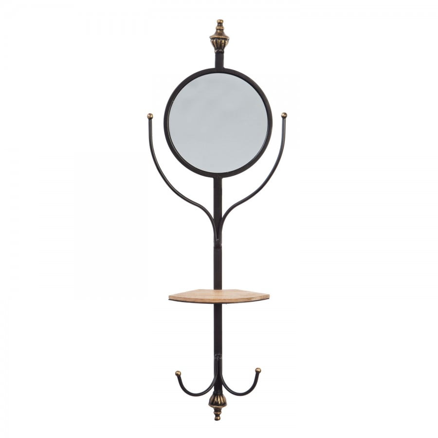 Marcel Wall Mirror with Hooks