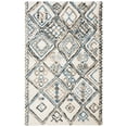 thumbnail image 2 of SAFAVIEH Casablanca Jake Geometric Moroccan Wool Shag Area Rug, Black/Ivory, 5' x 8', 2 of 9