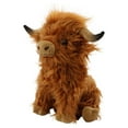 thumbnail image 3 of Highland Cow Brown Stuffed Animal Cute Stuff Fluffy Cattle Dolls Toys Figure Pillow Birthday Gifts for Kids Realistic Plush Decor, 3 of 9