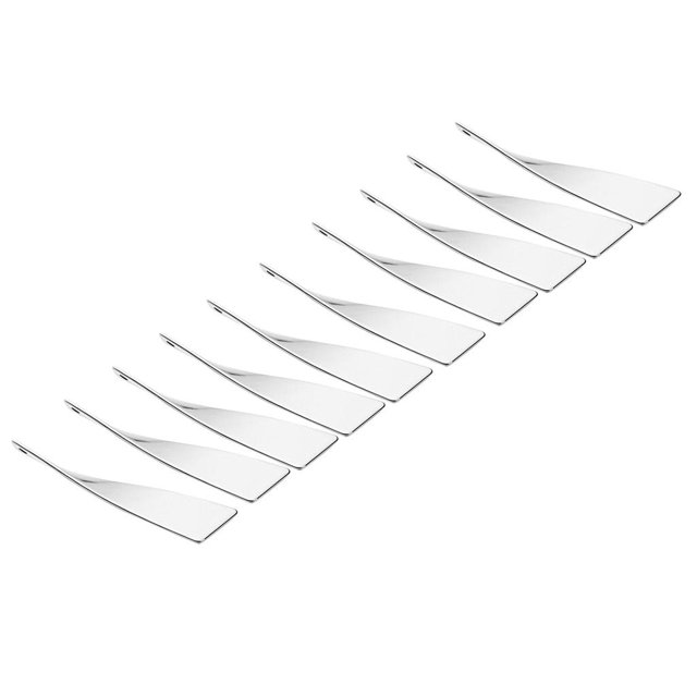 10 piezas de acero inoxidable estampado curvo collar de barra en blanco etiqueta colgante - collar de sello suministro de joyería suministros de artes Baoblaze Colgante Charms de acero inoxidable