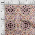 thumbnail image 2 of oneOone Rayon Light Beige Fabric Moroccan Mosaic Quilting Supplies Print Sewing Fabric By The Yard 56 Inch Wide, 2 of 5