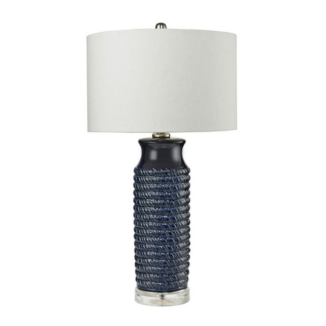 ElkGroup International D2594-LED Lampe de Table LED en Céramique avec Corde Enveloppée Bleu Marine