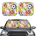 thumbnail image 2 of Kll Balls Windshield Sun Shade 2-Piece Foldable Car Front Window Sunshade For Most Sedans Suv Truck- Small, 2 of 7