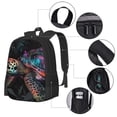 thumbnail image 2 of Disketp Colorful Plant Turtle A Mochila Minimalista de Gran Capacidad, Mochila de Viaje para Escuela, Trabajo o Uso Diario, 2 of 6
