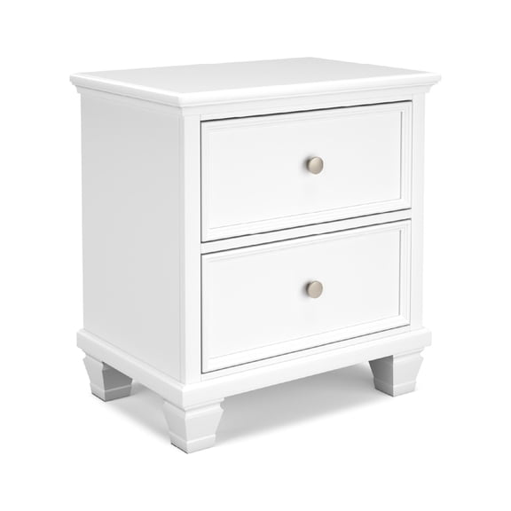 Signature Design by Ashley Casual Fortman 2 Drawer Nightstand, White