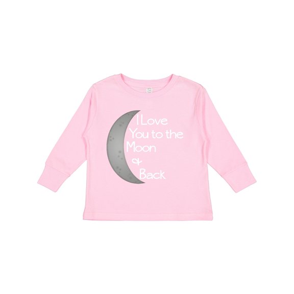 Inktastic I Love You to the Moon & Back. Boys or Girls Long Sleeve Toddler T-Shirt