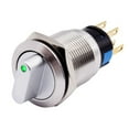 thumbnail image 2 of 19mm Momentary Selector Rotary Switch 3Positions 2NO2NC 12-24V ON-Off Waterproof, 2 of 11