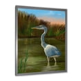 thumbnail image 2 of Designart 'Blue Heron Wetland Bird on The Lake Shore' Traditional Framed Art Print, 2 of 4