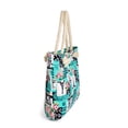 thumbnail image 4 of Paris Eiffel Tower Music Notes Floral Print Canvas Tote Shoulder Bag Handbag, 4 of 4