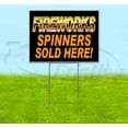 thumbnail image 1 of Fireworks Spinners Sold Here (18" x 24") Yard Sign, Includes Metal Step Stake, 1 of 6