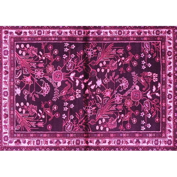 Ahgly Company Indoor Rectangle Persian Pink Traditional Area Rugs, 5' x 7'