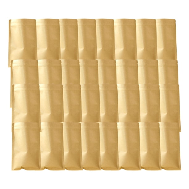 Bolsa de papel Kraft de 100 piezas Bolsa de almacenamiento de alimentos autosellante Bolsa de paquete práctico Bolsa sellada segura
