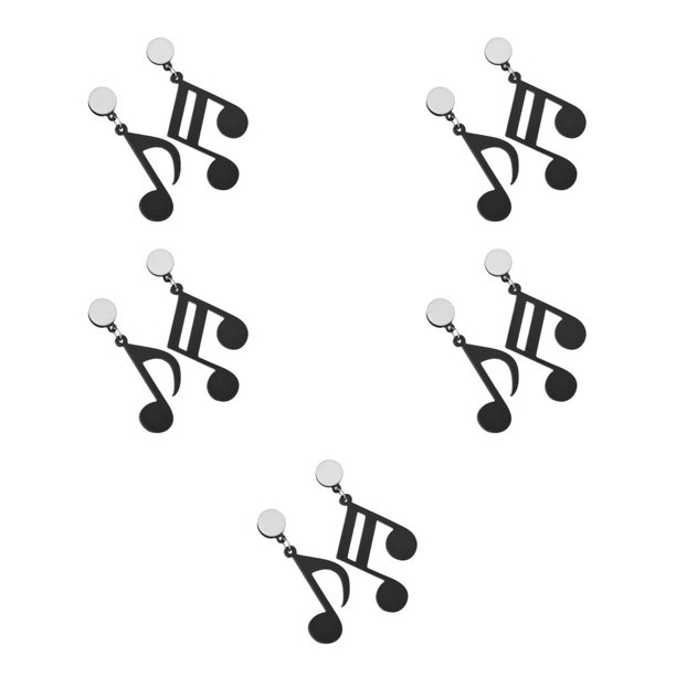 Qarigey 1 Pair Musical Note Women Earring Work Fashion Asymmetric Ear Dancing Daily Decoration Jewellery Metal Earrings Casual Type2 NO2