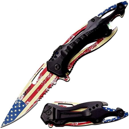 Blue Steel Pocket Knife Fathers Day Groomsmen Gift Graduation Gifts Gifts for Men 4.5 CLOSED (Flag) Blue Steel Pocket Knife Fathers Day Groomsmen Gift Graduation Gifts Gifts for Men 4.5 CLOSED (Flag)