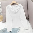 thumbnail image 4 of FRSASU Womens Casual Lightweight Long Sleeve Cardigan Soft Open Front Button Solid Color Knitted Coat Tops White, 4 of 8
