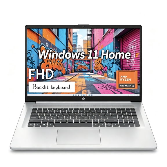 HP 17.3" FHD Notebook AMD Ryzen 7 7430U 32GB RAM 1TB PCIe SSD Natural Silver
