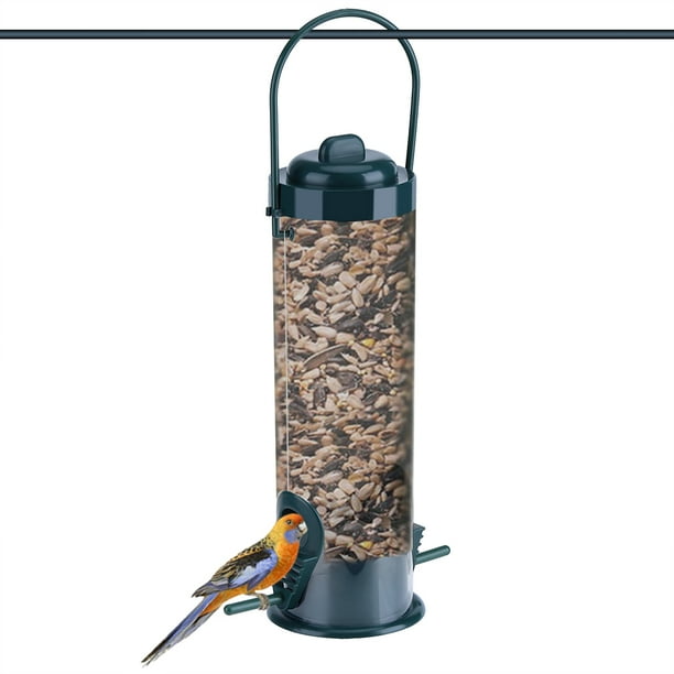 Plastic Bird Feeder,1pc Outdoor Garden Plastic Bird Feeder Container
