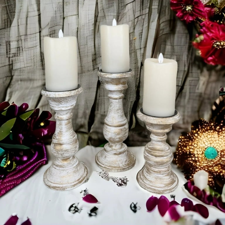 Tall pillar candle holders deals