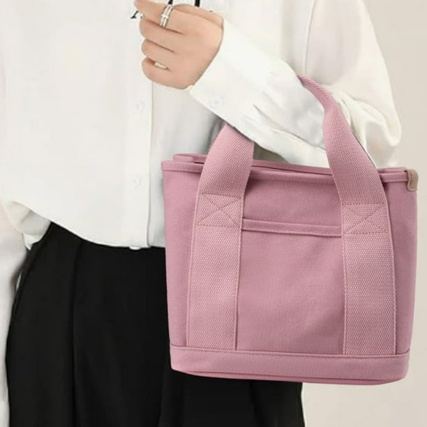 Small Tote Bag with Zipper Tote Bag for Women Canvas Bag Shoulder