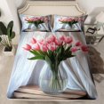 thumbnail image 2 of Erosebridal Botanical Tulip Bed Sheets Set Queen Size,Rustic Flower Bedding Queen Size,Nature Bloom Decor,Ultra Soft,4 Pieces, 2 of 7