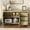 Natural, variant on Modern Wave-Pattern Sideboard, Storage Buffet Cabinet with 3 Drawers & Hooks, for Living Room Entryway Hallway, Black