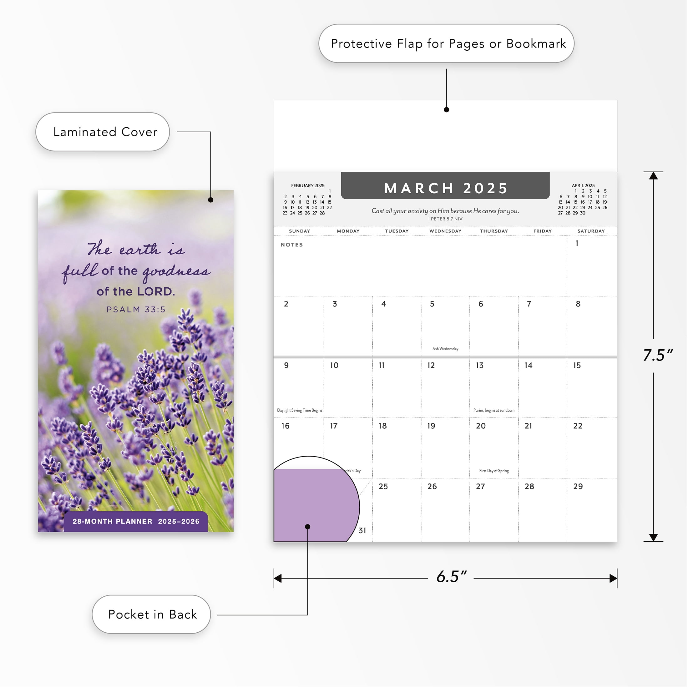 2025-Pocket Planner-Psalms - 3.62 x 6.5"- 2 yr Pocket Planner by DaySpring