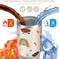 thumbnail image 3 of 30 Oz Tumbler Give the Teacher Rainbow Clouds Tumbler with Lid and Straw, Birthday Gift Cup for Friend Women Men Coffee Travel Mug Thanksgiving Day Halloween Christmas Gift Water Bottle, 3 of 7