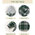 thumbnail image 4 of ZOEREA Toddler Baby Boys Clothes Outfits Kids Hoodie Flannel Shirts Set Plaid Hooded Tops +Jeans Pants Fall Winter 2-6T, 4 of 7
