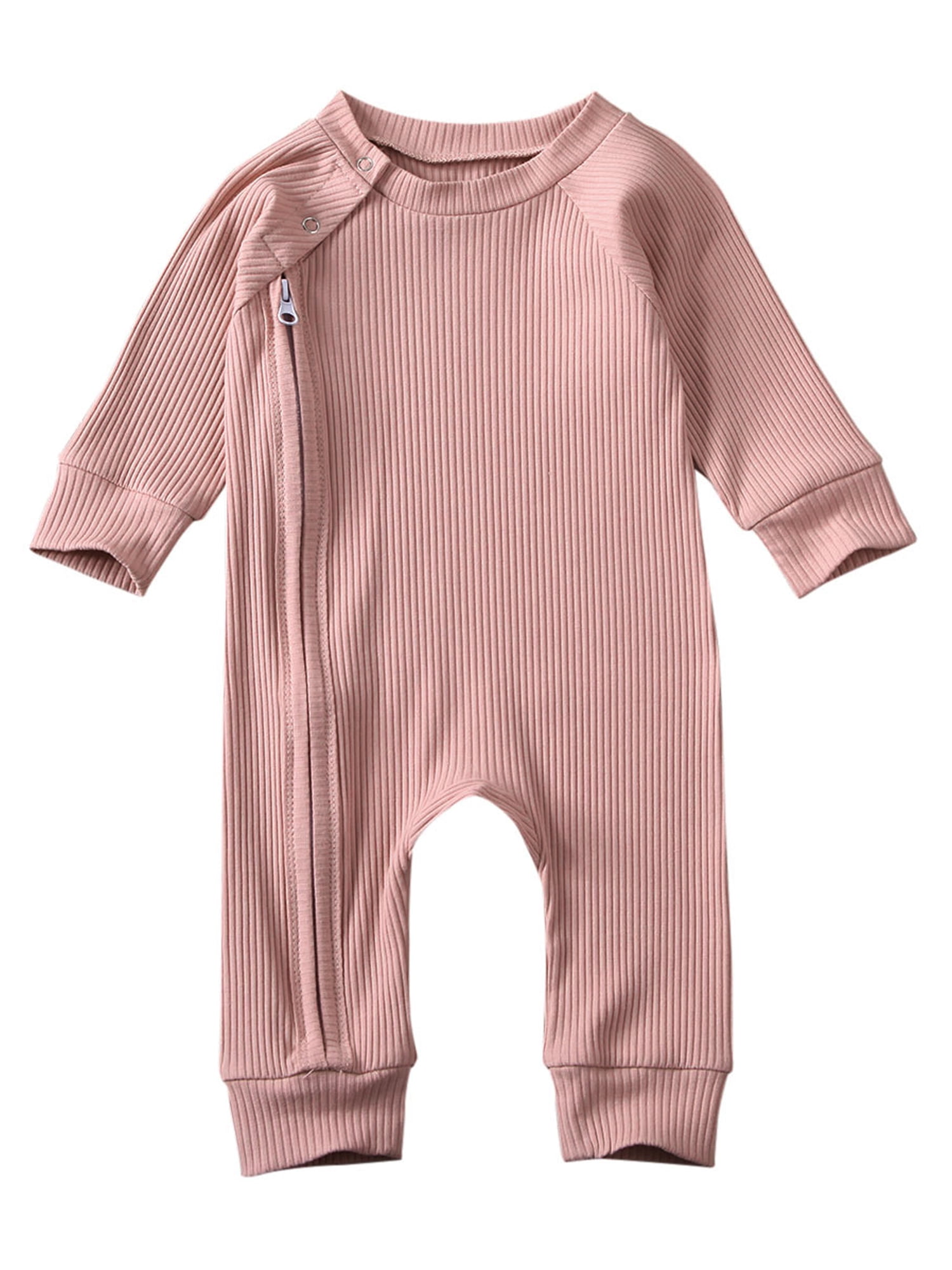 EYIIYE Newborn Infant Baby Girl Boy Knitted Long Sleeve Solid Color Sleeper Sleepwear Nightgown Sleeping Bag with Hat 0-3M 